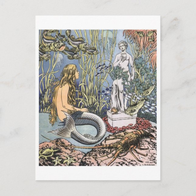 Cartão Postal Cartão-postal Vintage Illustration (Frente)