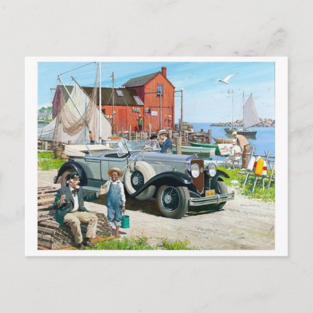 Cartão Postal Cartão-postal Vintage Illustration (Frente)