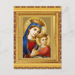 Cartão Postal Cartão-postal Vintage Madonna e Child Christmas