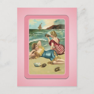 Cartão Postal Cartão-postal Vintage Sun Bather Beach Babes