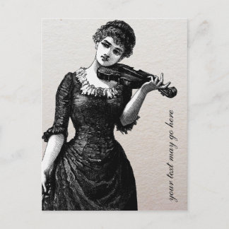 Cartão Postal Cartão-postal violinista da Vintage