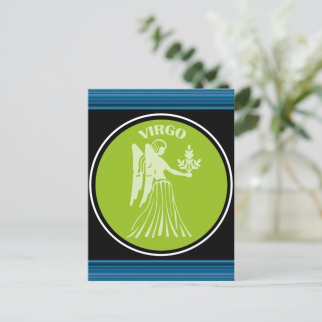 Cartão Postal Cartão-postal Virgo (Em pé/Frente)