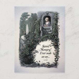 Cartão Postal Cartão-postal vitoriano Brontë "Memória doce"