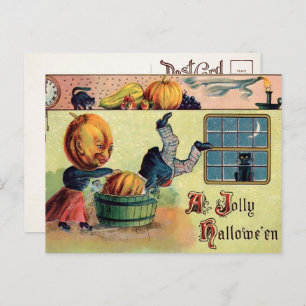 Cartão Postal Cartão-postal vitoriano Jolly Halloween