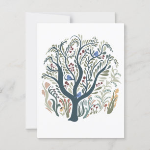 Cartão Postal Cartão-postal Whimsical Folart Forest Earth