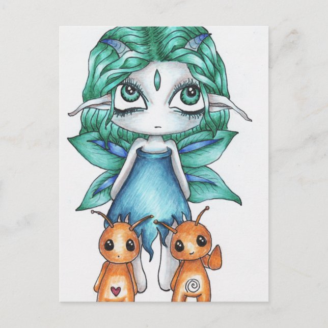 Cartão Postal Cartão-postal Whimsy de distração (Frente)
