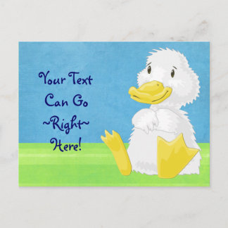Cartão Postal Cartão-postal White Baby Duckcard