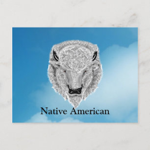 Cartão Postal Cartão-postal White Buffalo Head