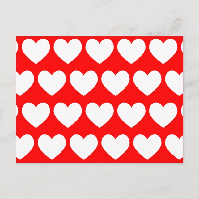 Cartão Postal Cartão-postal White Hearts (Frente)