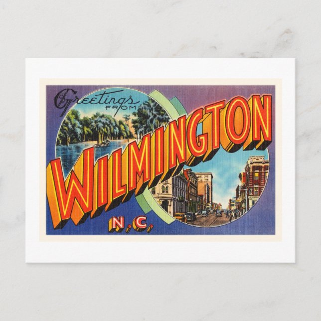 Cartão Postal Cartão-postal Wilmington nº 2 da Carolina do Norte (Frente)