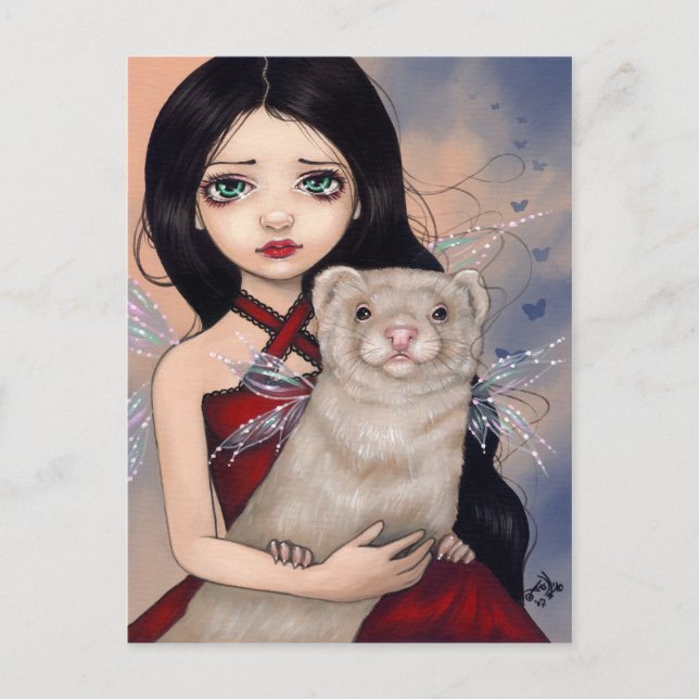 Cartão Postal Cartão-postal "Winged Ferret" (Frente)