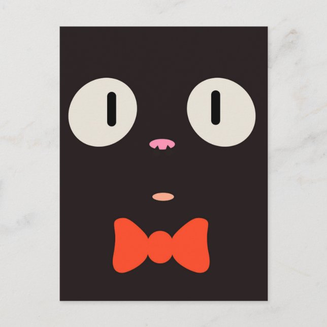 Cartão Postal Cartão-postal "Witch Cat" (3/3) (Frente)