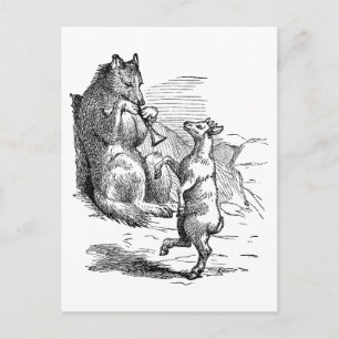 Cartão Postal Cartão-postal "Wolf and Goat Duet"