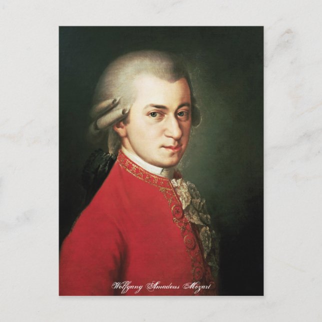 Cartão Postal Cartão-postal Wolfgang Amadeus Mozart (Frente)