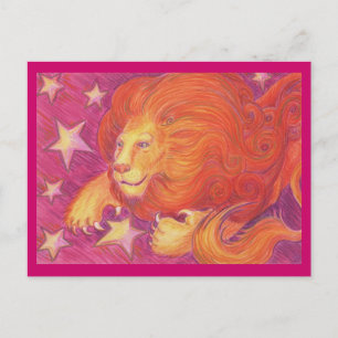 Cartão Postal Cartão-postal Zodíaco Leão