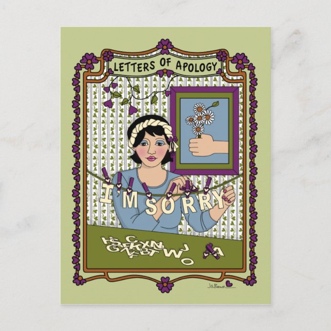 Cartão Postal Cartas de Desculpas_A_ Postcard (Frente)