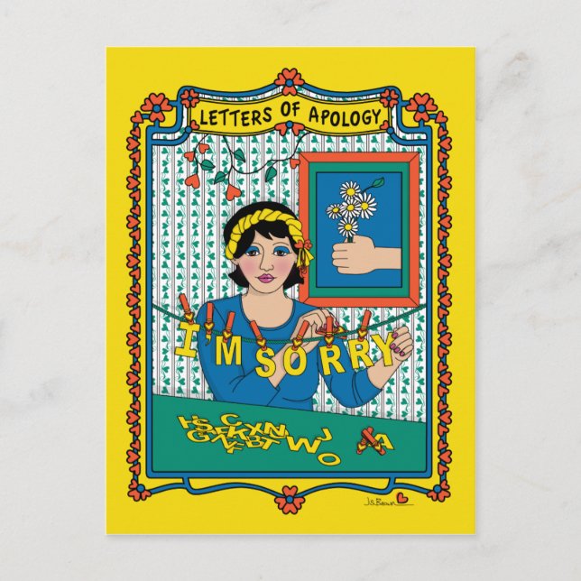 Cartão Postal Cartas de Desculpas_B_ Postcard (Frente)