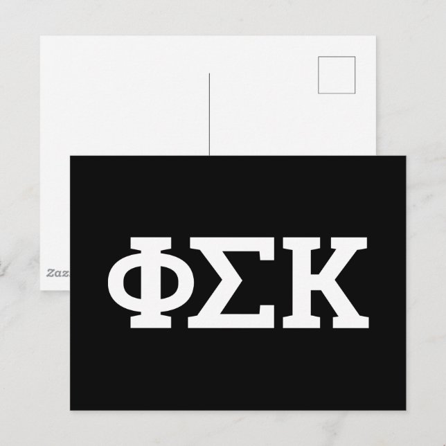 Cartão Postal Cartas Phi Sigma Kappa (Frente/Verso)