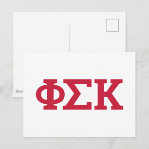 Cartão Postal Cartas Phi Sigma Kappa