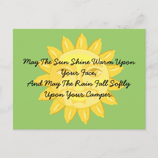 Cartão Postal Cartaz acampando Amigos Saudando Campos do Parque  (Frente)