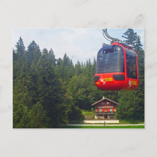 Cartão Postal Cartaz aéreo em Pilatus Mountain (Frente)