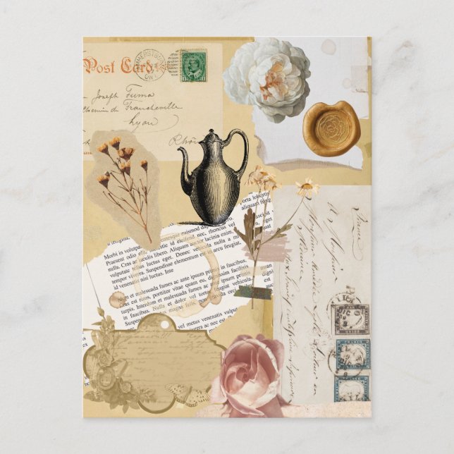 Cartão Postal Cartaz antigo da época vitoriana (Frente)