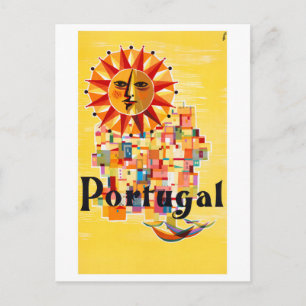 Cartão Postal Cartaz Antigo de Portugal Restaurado