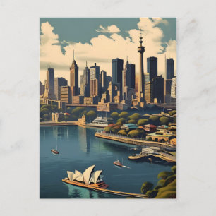 Cartão Postal cartaz antigo de Sydney