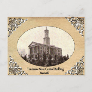 Cartão Postal Cartaz antigo do Capitólio Estadual do Tennessee