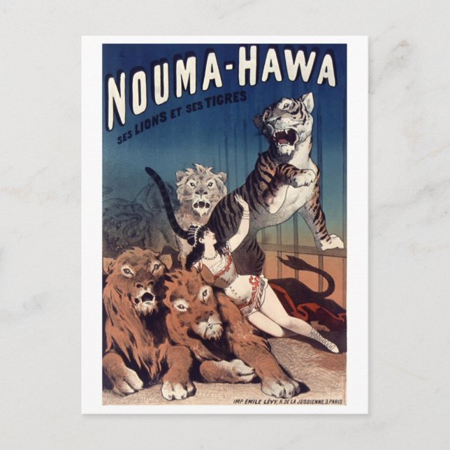 Cartão Postal Cartaz antigo do circo (Frente)