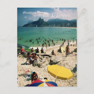Cartão Postal Cartaz "Arpoador Beach, Rio de Janeiro"