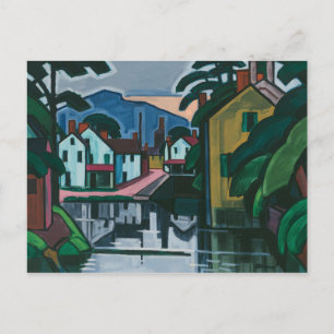 Cartão Postal Cartaz artístico "Old Canal Port"