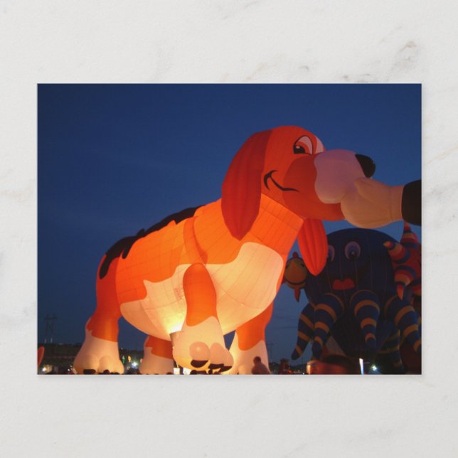 Cartão Postal Cartaz brilhante do balão (Frente)