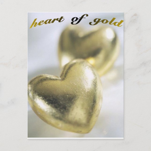 Cartão Postal Cartaz-cardíaco-do-ouro (Frente)