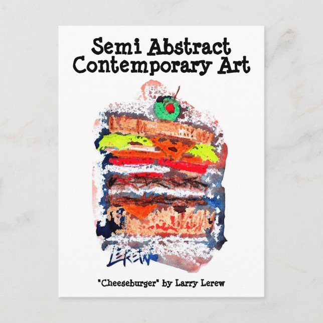 Cartão Postal Cartaz Cheeseburger #170229 (Frente)