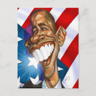 Cartão Postal Cartaz colorido Obama Omage