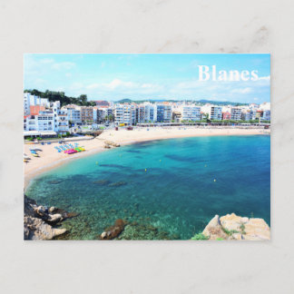 Cartão Postal Cartaz com cidade de Blanes