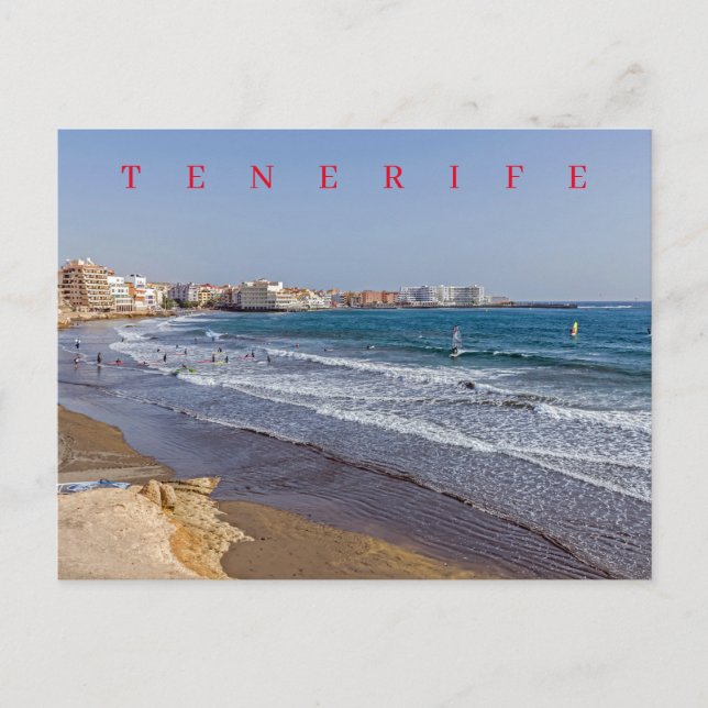 Cartão Postal Cartaz com vista a Tenerife El Médano (Frente)