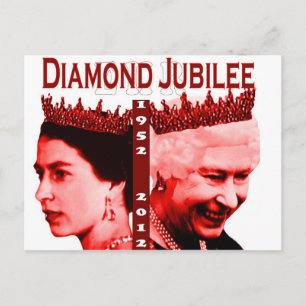 Cartão Postal Cartaz comemorativo de Diamond Jubilee