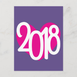 Cartão Postal Cartaz cor-de-rosa do Love 2018