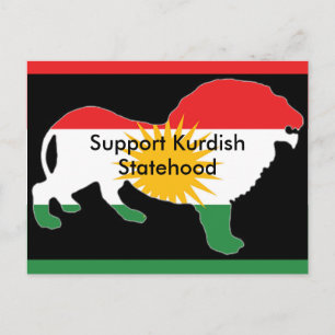 Cartão Postal Cartaz da bandeira curda