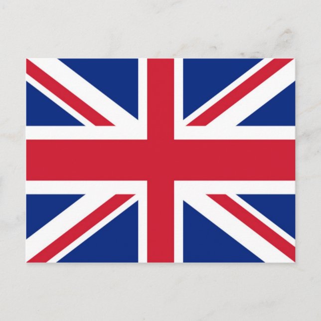 Cartão Postal Cartaz da Bandeira do Reino Unido/Britânico/Union  (Frente)