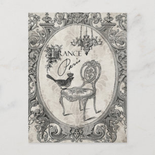 Cartão Postal Cartaz da cadeira francesa Vintage