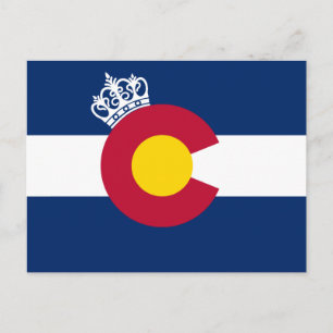 Cartão Postal Cartaz da Coroa Real do Colorado flag