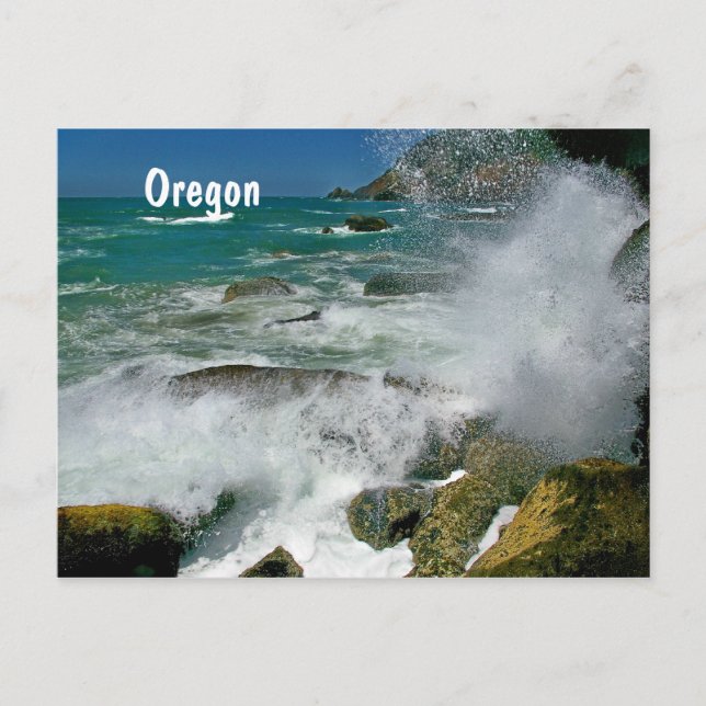 Cartão Postal Cartaz da Costa do Oregon (Frente)