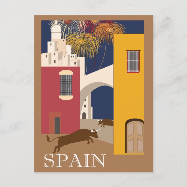 Cartão Postal Cartaz da Espanha (Frente)