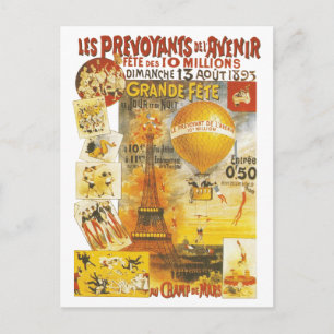 Cartão Postal Cartaz da Feira da Grande Festa Antiga de Paris