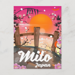 Cartão Postal Cartaz da flor de Mito Japão.
