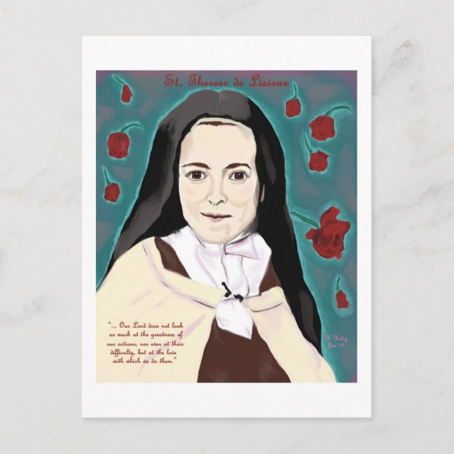 Cartão Postal Cartaz da Flor Pequena (Frente)