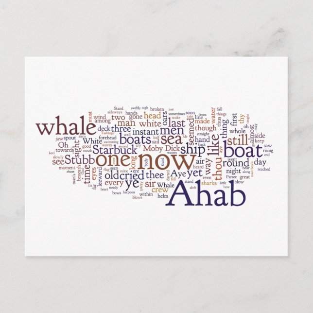 Cartão Postal Cartaz da graduação Moby Dick dos últimos capítulo (Frente)